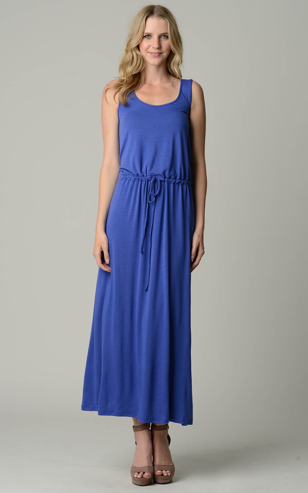 Women's Tie Waist Maxi Dress - YuppyCollections