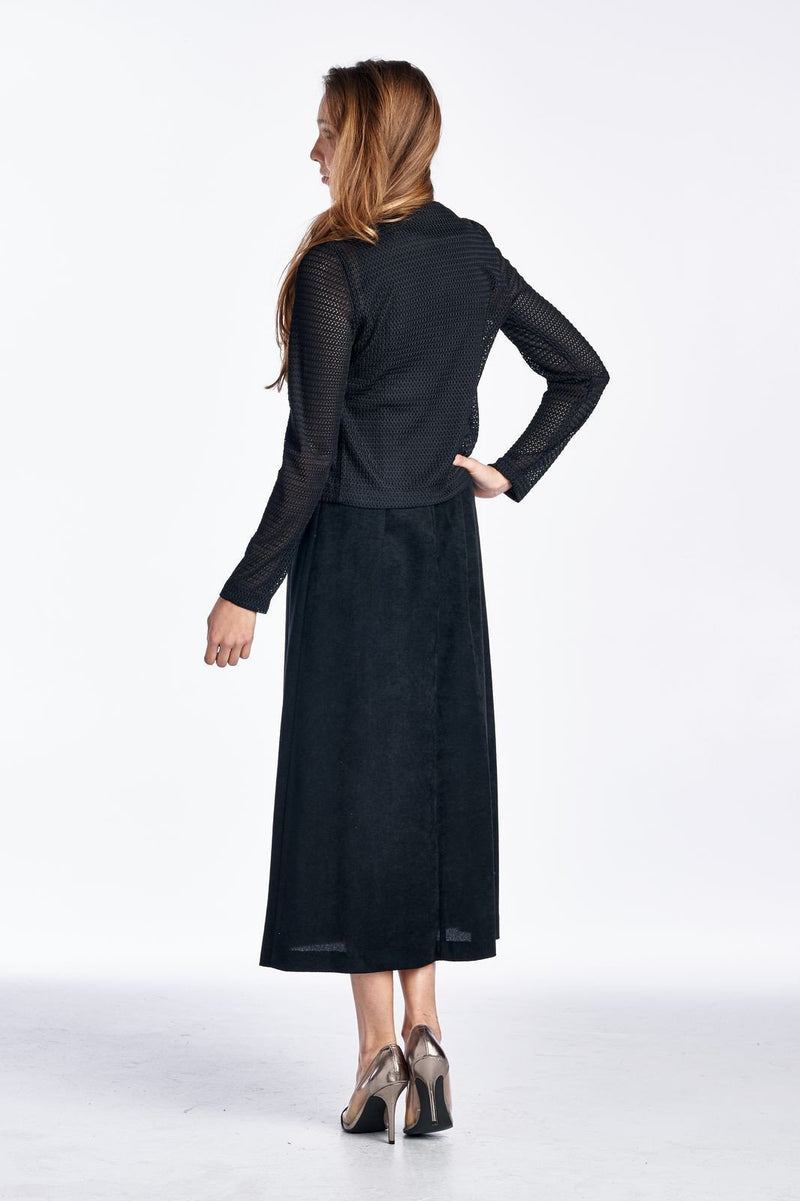 Women's Long Sleeve Cardigan with Sleeveless Maxi Dress Set - YuppyCollections