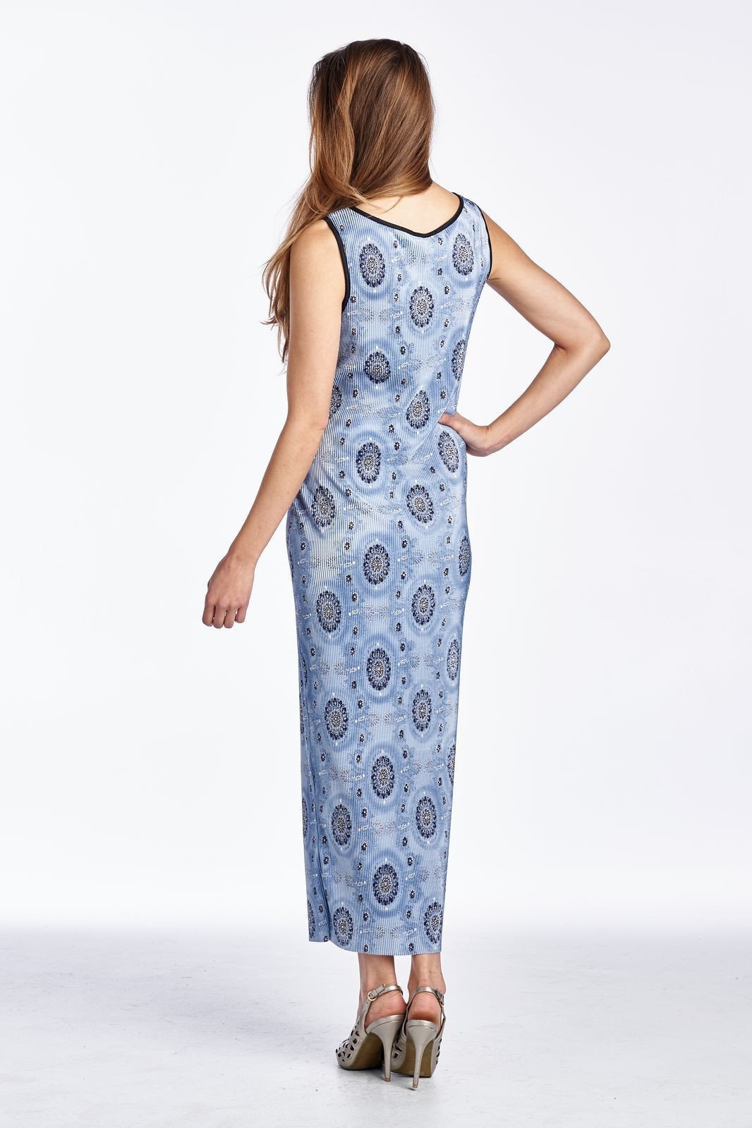 Women's Woven Printed Medallion Maxi Dress - YuppyCollections