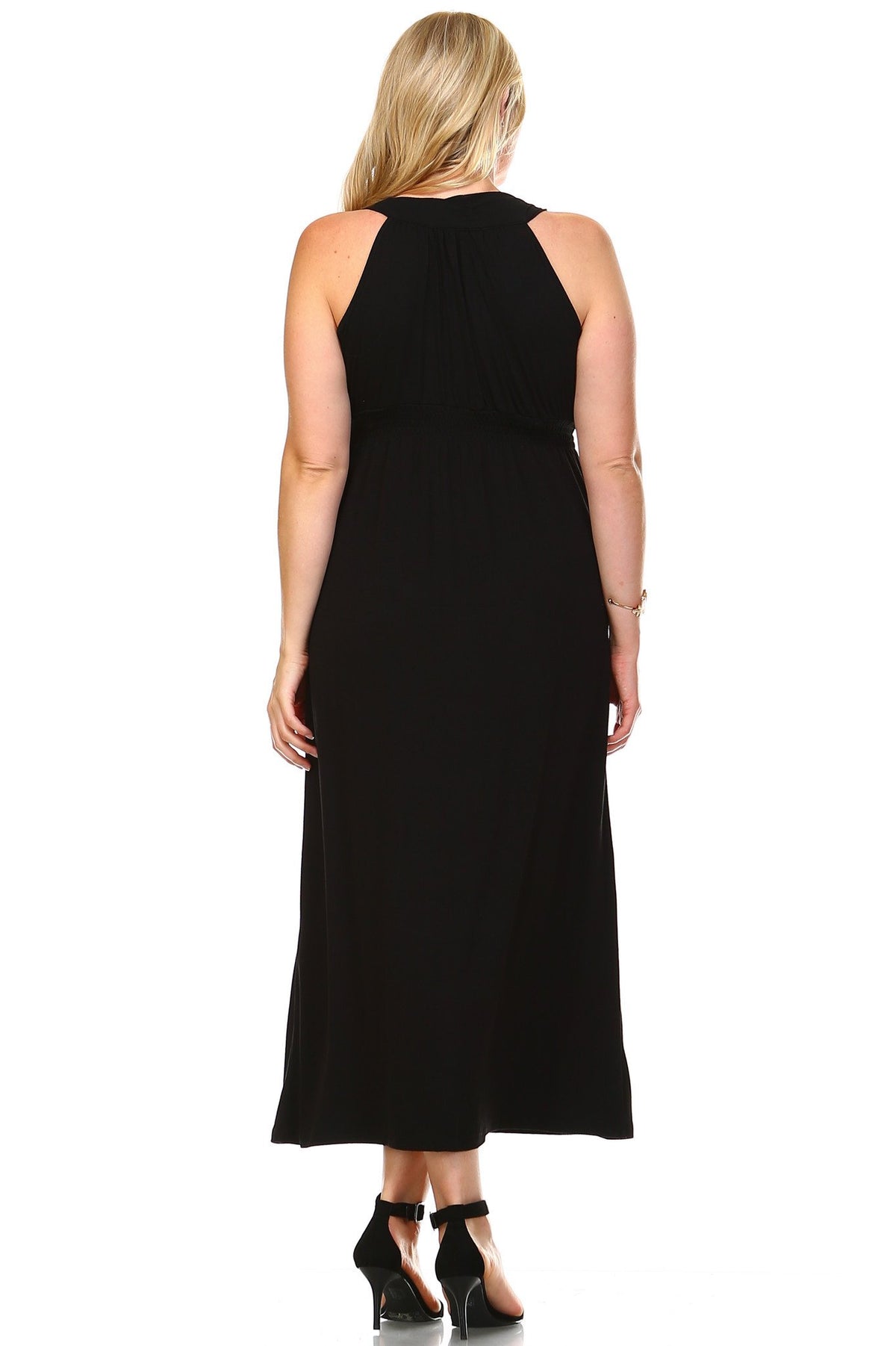 Women's Plus Size Surplice Maxi Dress - YuppyCollections