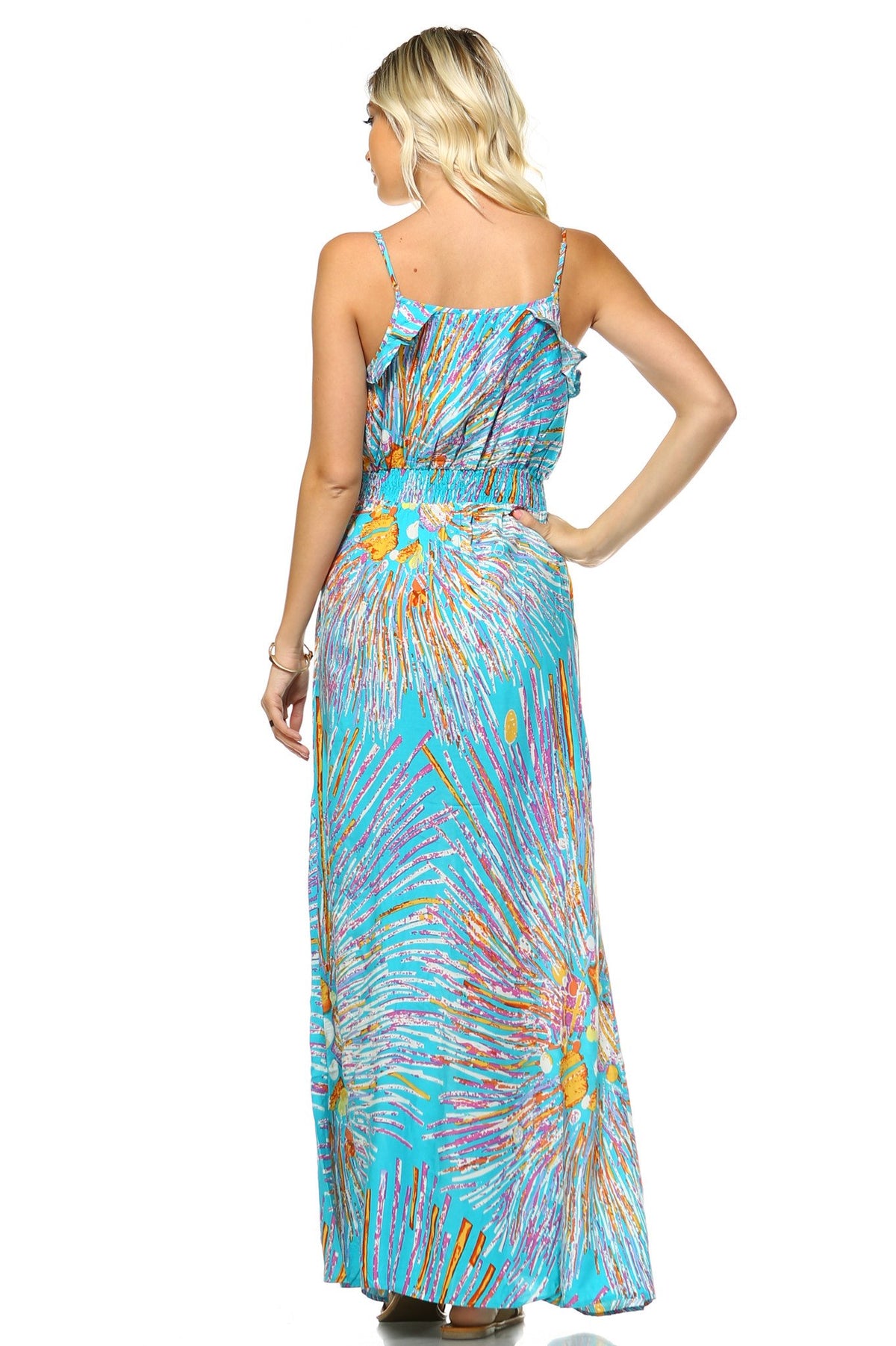 Women's Printed Maxi Dress - YuppyCollections