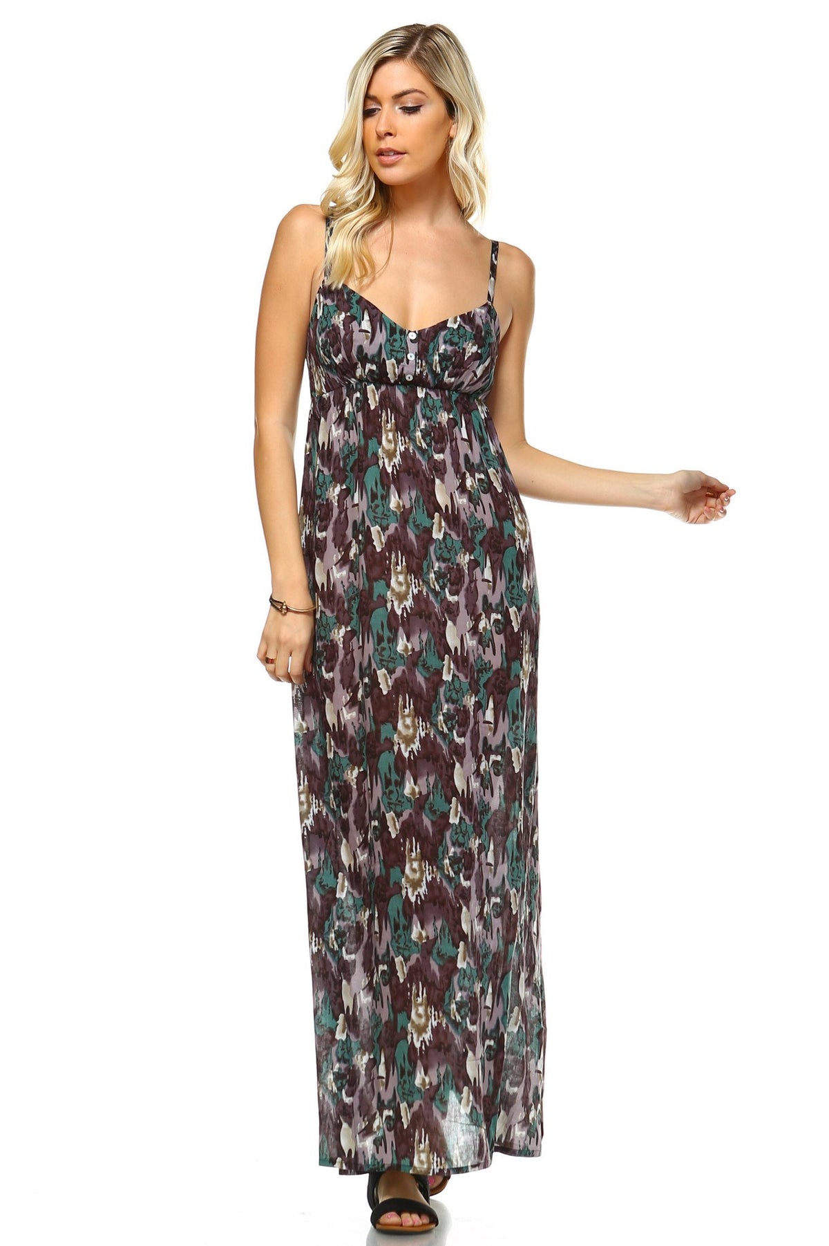 Women's Printed Maxi Dress - YuppyCollections