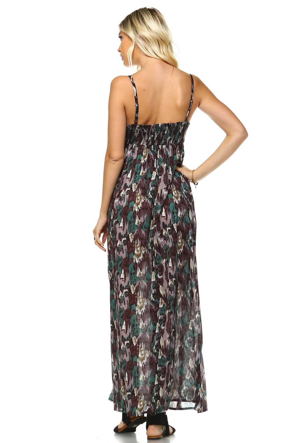 Women's Printed Maxi Dress - YuppyCollections