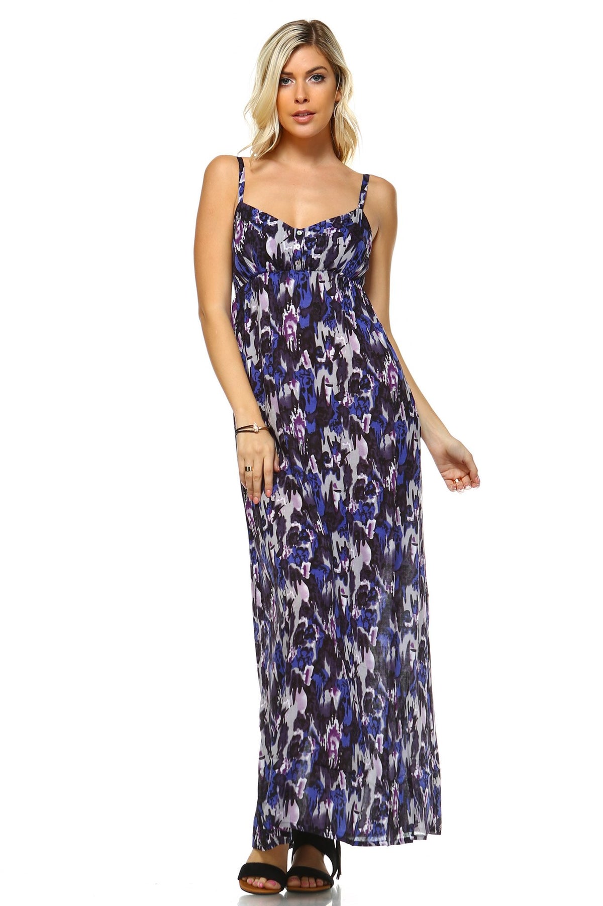 Women's Printed Maxi Dress - YuppyCollections