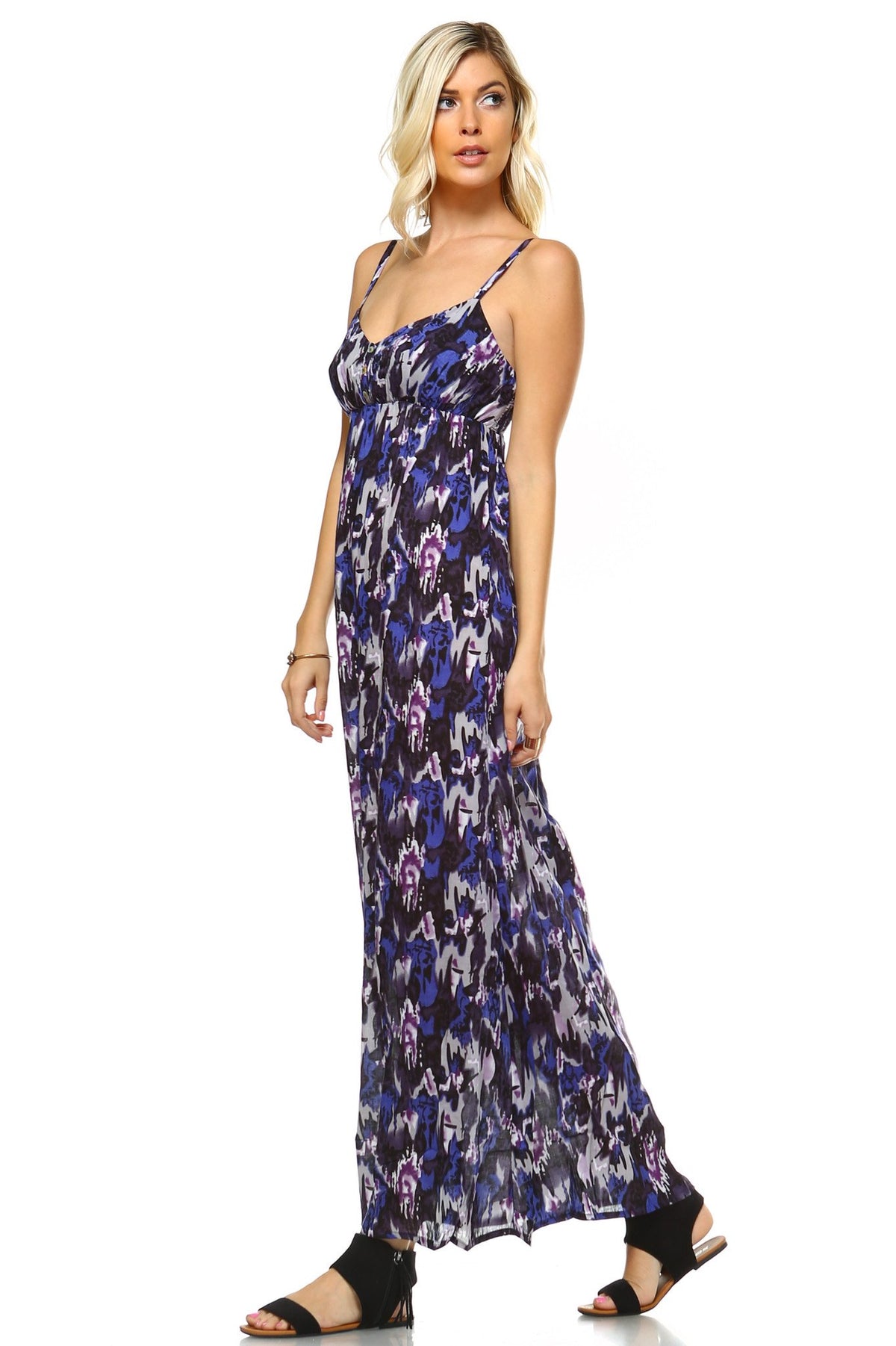 Women's Printed Maxi Dress - YuppyCollections