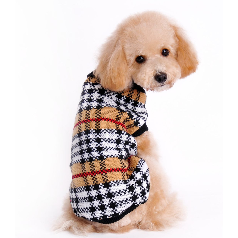 Furberry Checkered Sweater | Dog Clothing - YuppyCollections