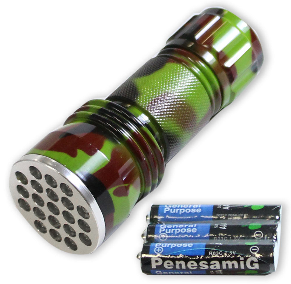 3-3/4 inch 21 LED Camouflage Flashlight With Batteries Included :(Units= 14) - YuppyCollections