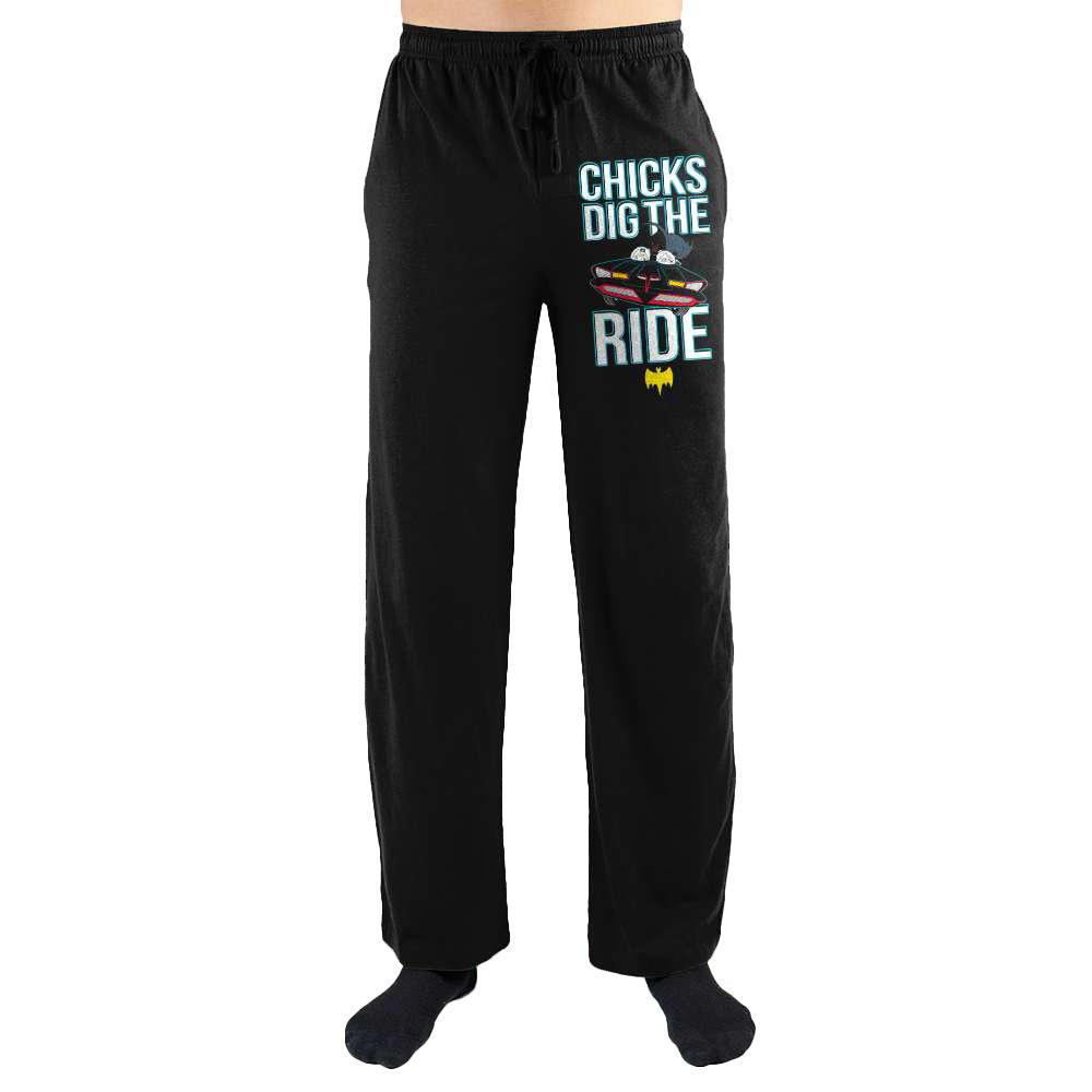 Chicks Dig The Ride Batman Batmobile Mens Sleepwear Lounge Sleep Pants Gift - YuppyCollections