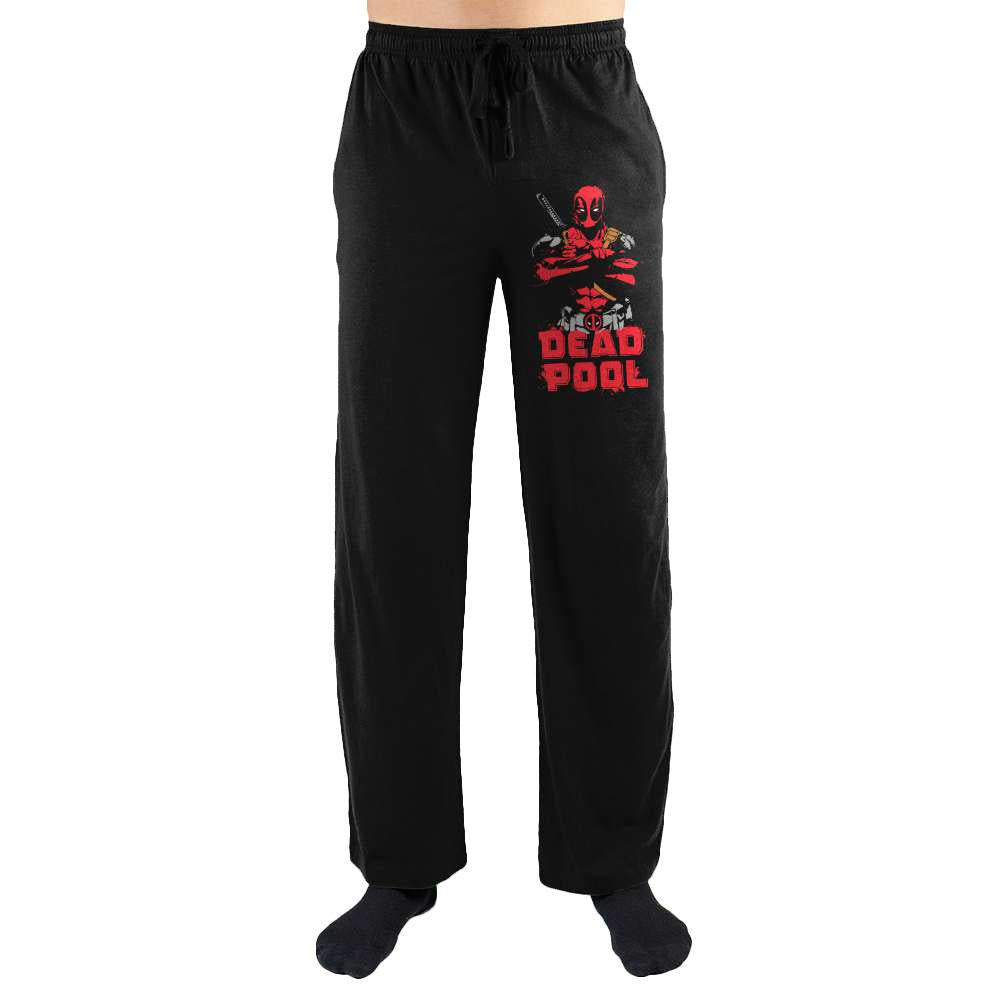 Marvel Comics Deadpool Costume Print Men's Lounge Pants - YuppyCollections