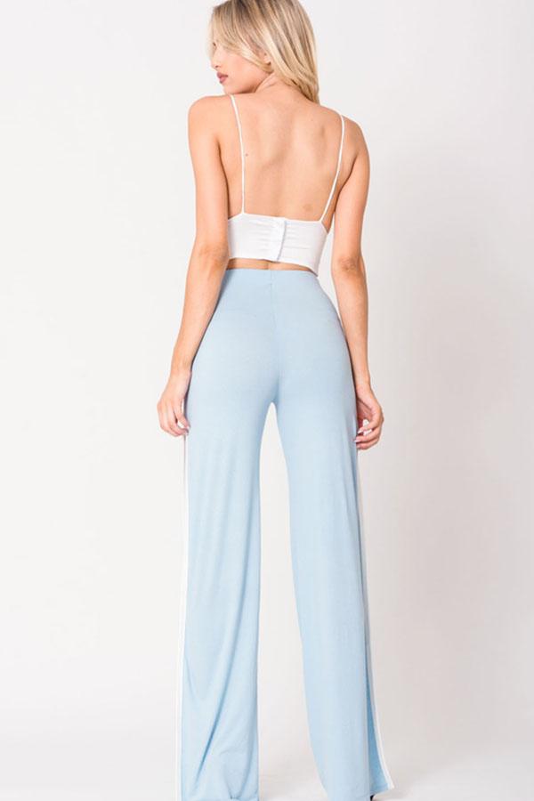 Double Slit Wide Legs Pants - YuppyCollections