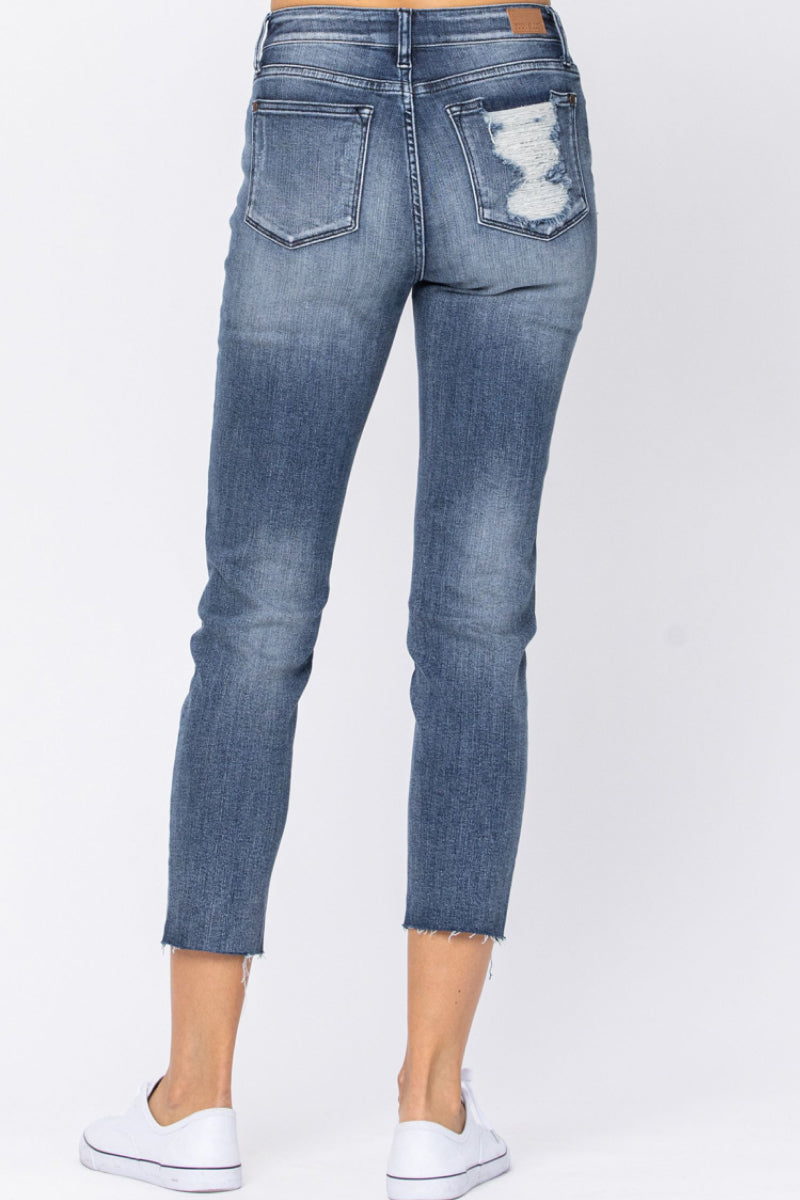 Raw Hem Relax Fit Jeans - YuppyCollections