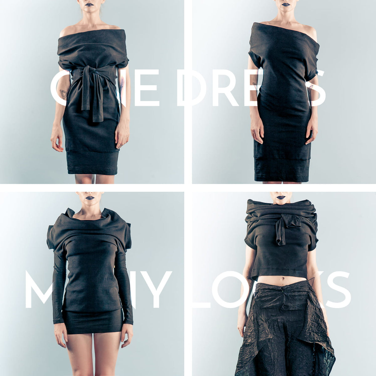 #Manifold Dress Black: Reversible by GUZUNDSTRAUS - YuppyCollections