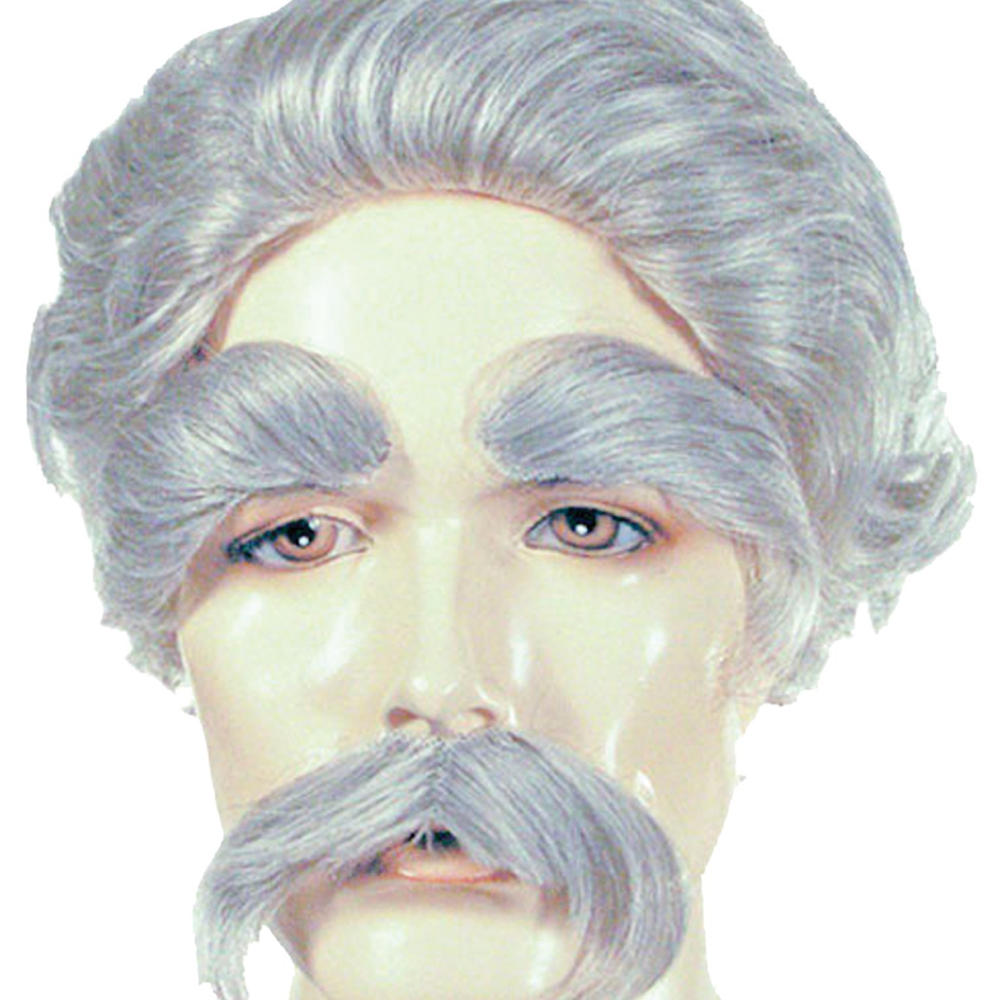 Mark Twain Set Dk Brn Grey 51 Wig - YuppyCollections