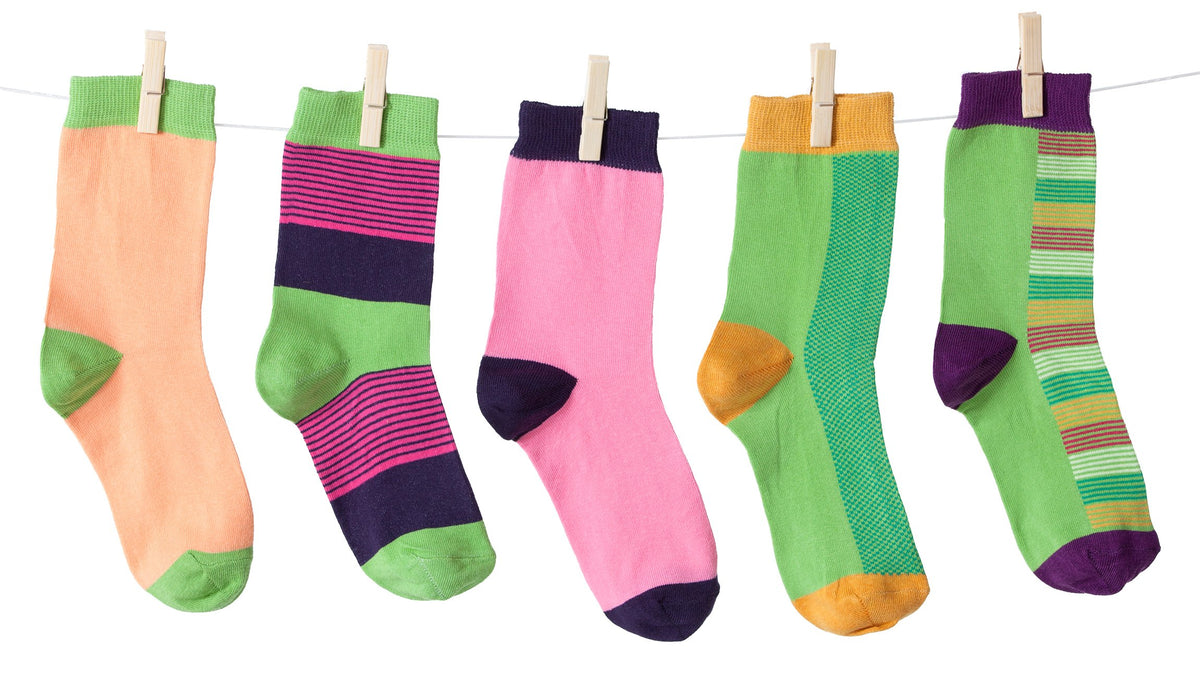 Womens 5-Pair Colorful Crew Socks - 6039 - YuppyCollections