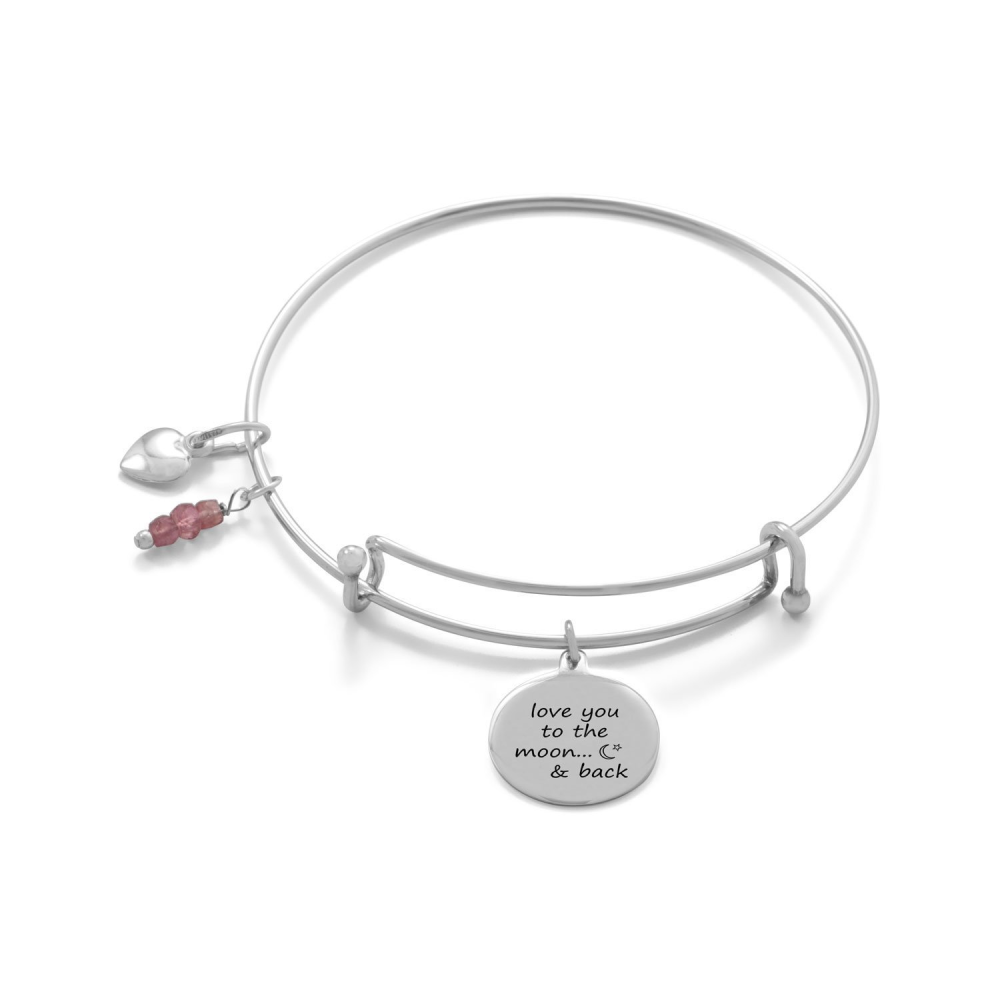 "Love You To The Moon And Back" Bangle - YuppyCollections