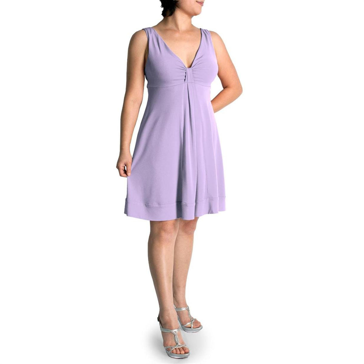 Evanese Women's Plus Size Short Deep V Neck Casual Day Cocktail Mini Dress - YuppyCollections