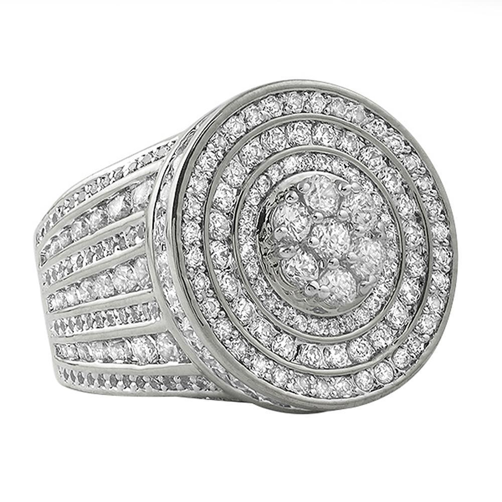 Jumbo Cluster Ring CZ Ice - YuppyCollections