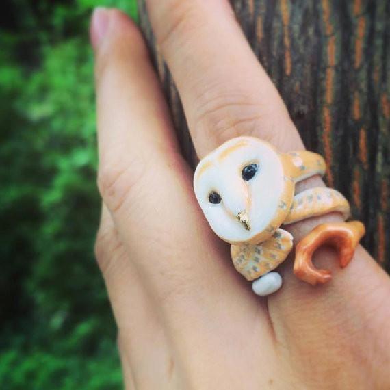 Mary Lou Owl Ring - YuppyCollections