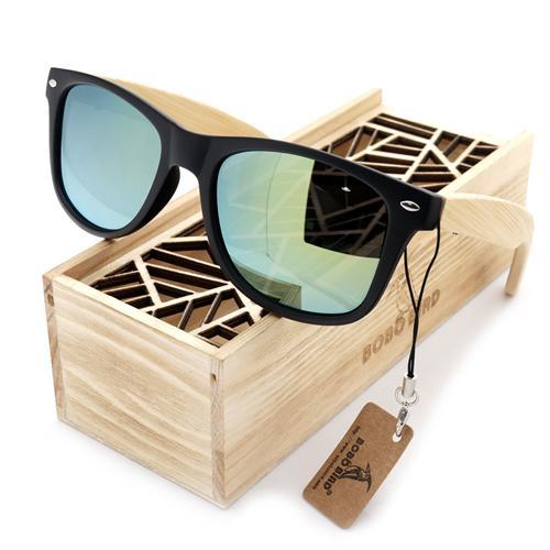 The "Say Cheese" - Bamboo Sunglasses - YuppyCollections