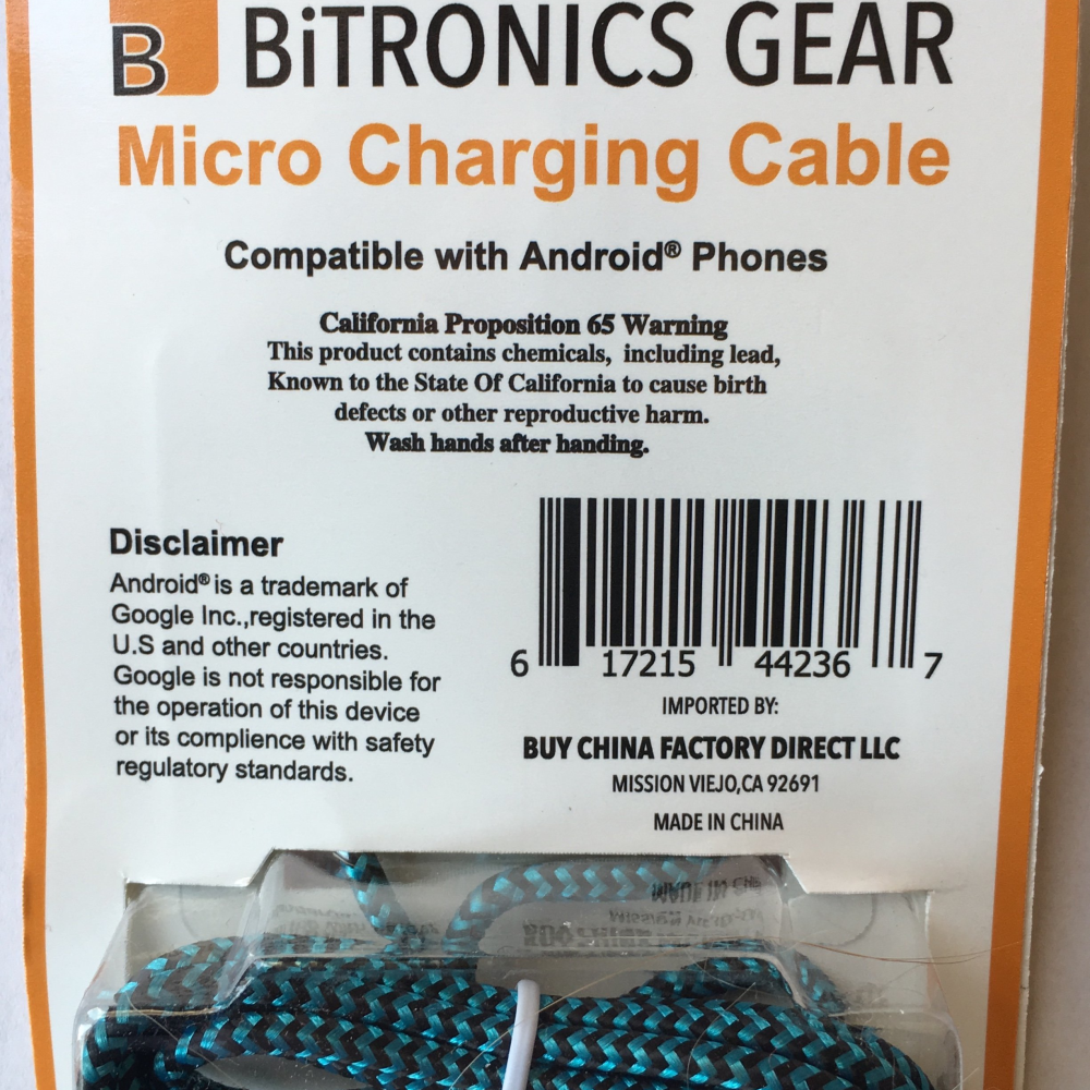 BiTronics Gear Mirco Charging Cord - YuppyCollections