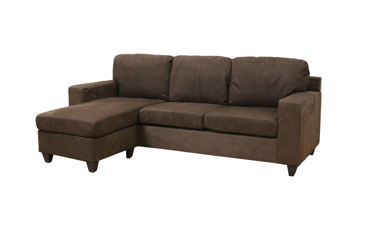 ACME Vogue Sectional Sofa, Chocolate MicrofiberACME Vogue Sectional Sofa, Chocolate Microfiber - YuppyCollections