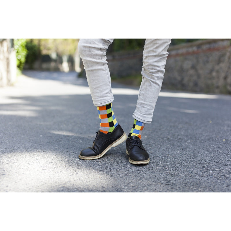 Men's 5-Pair Colorful Patterned Socks-3055 - YuppyCollections