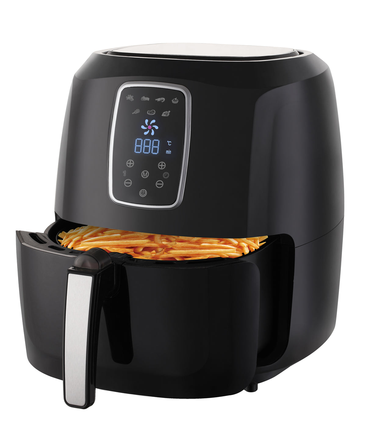 Emerald Air Fryer 1800 Watts w/ Digital LED Touch Display & Slide out Pan/Detachable Basket 5.2L Capacity (1804)Emerald Air Fryer 1800 Watts w/ Digital LED Touch Display & Slide out Pan/Detac