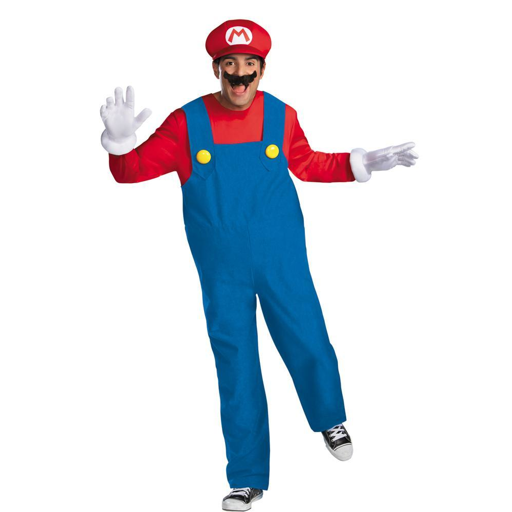 Mario Deluxe Adult Costume Large 42-46 - YuppyCollections