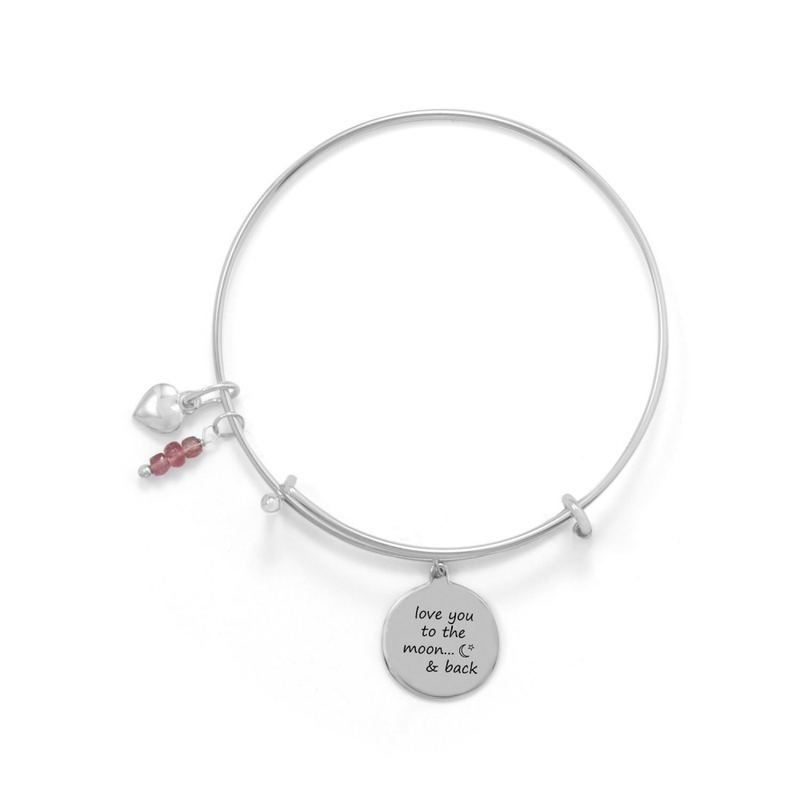 "Love You To The Moon And Back" Bangle - YuppyCollections