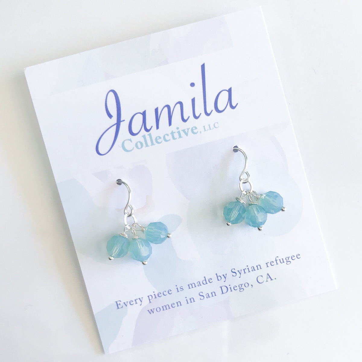 Aya Cluster Earrings - Pacific Opal - YuppyCollections