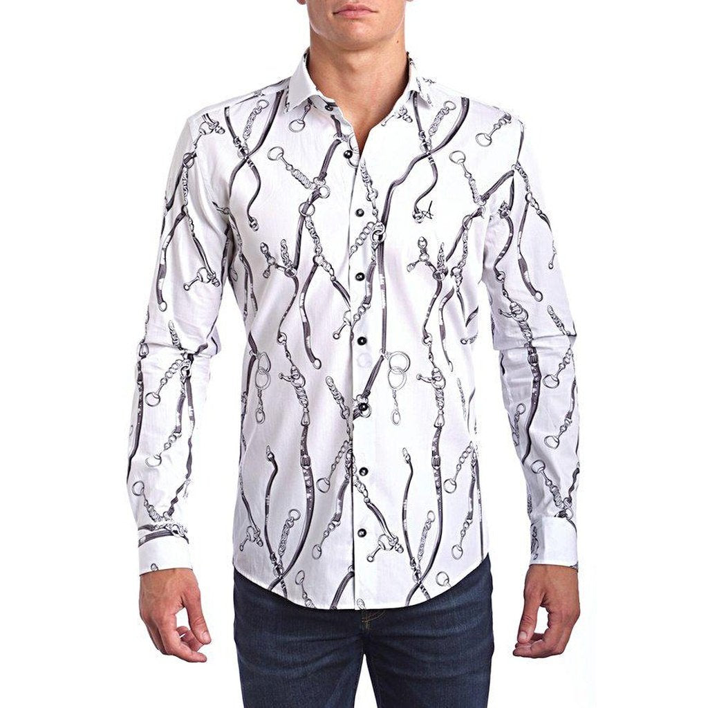 Lux Chains Classic Fit Dress Shirt - YuppyCollections