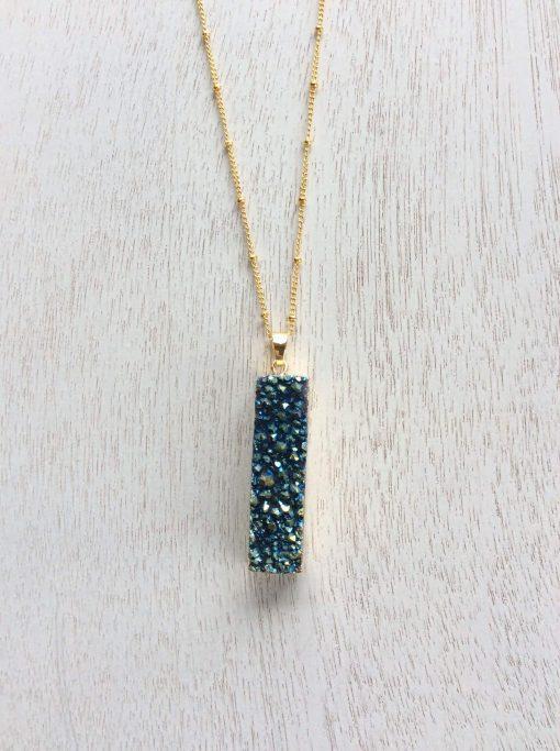 Abby Druzy Bar Pendant - YuppyCollections