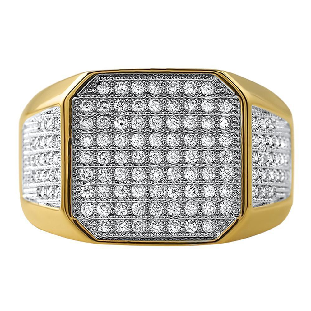 Gold Boss CZ Micro Pave Ring - YuppyCollections