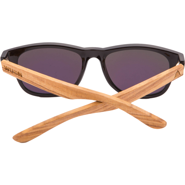 Mens & Women's Handmade Zebra Wood Hybrid Sunglasses - Aqua Blue Polarized Lenses - YuppyCollections