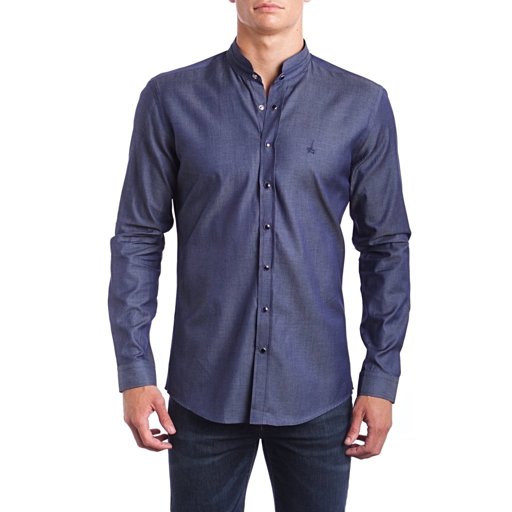 Thunder Grey Slim Fit Dress Shirt - YuppyCollections