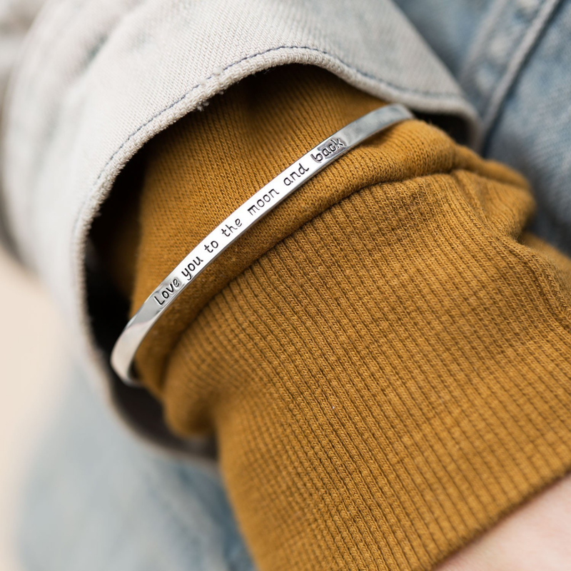 "Love you to the moon and back" Cuff Bracelet - YuppyCollections