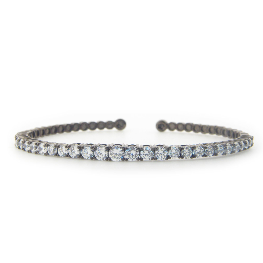 Gunmetal Degrade Riviera Crystal Bracelet - YuppyCollections