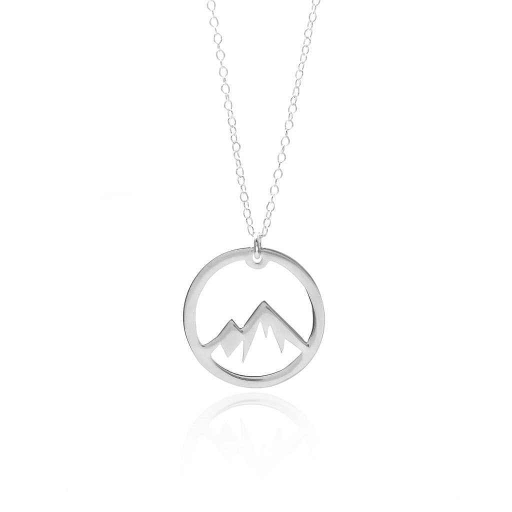 Circle Mountain Necklace - A Sterling Silver Adventure Necklace - YuppyCollections