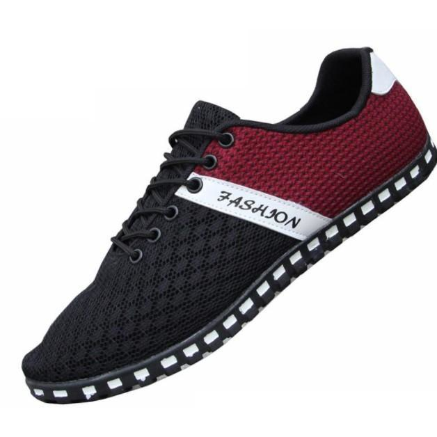 Mens Breathable Casual Lace Up Two Tone Shoes - YuppyCollections