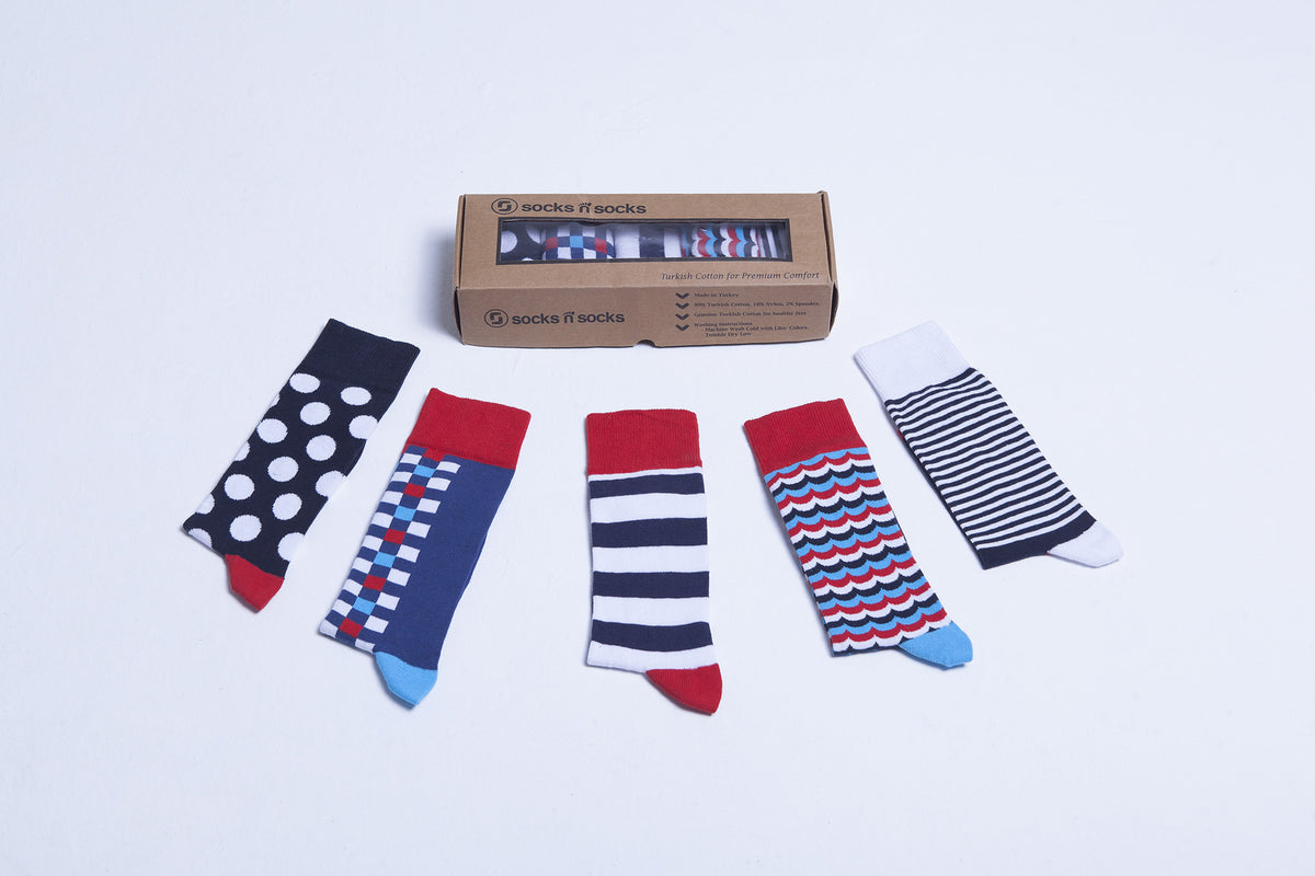 Men's 5-Pair Cool Mix Socks-3045 - YuppyCollections