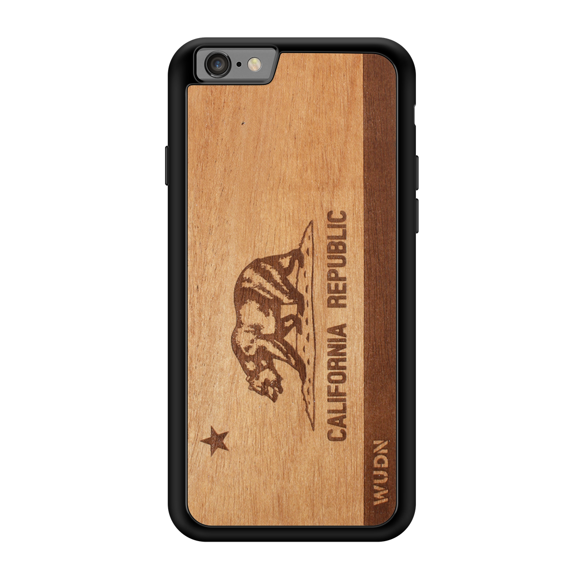 Slim Wooden Phone Case | California Republic - YuppyCollections