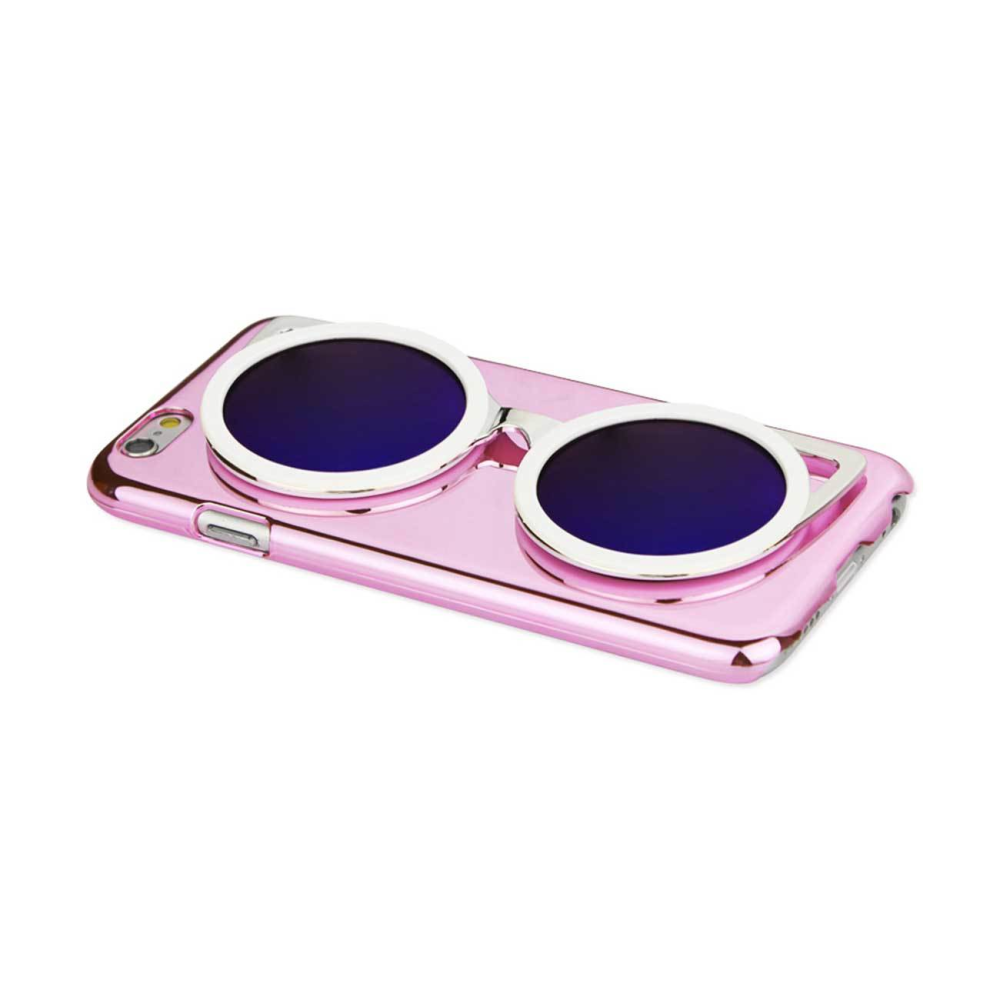 JEWELRY PLATED 3D SUNGLASSES IPHONE 6 CASE IN PINK WHITE - YuppyCollections