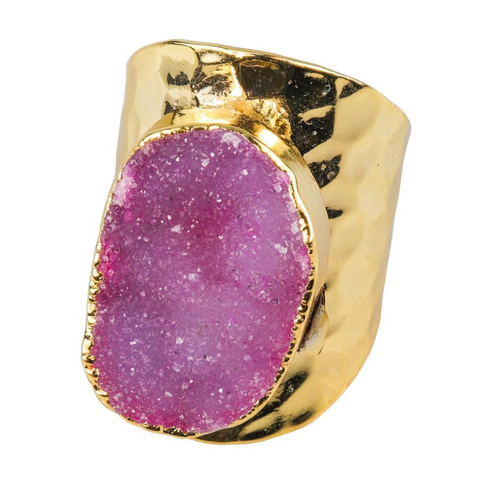 Amy Druzy Statement Ring in Gold - YuppyCollections