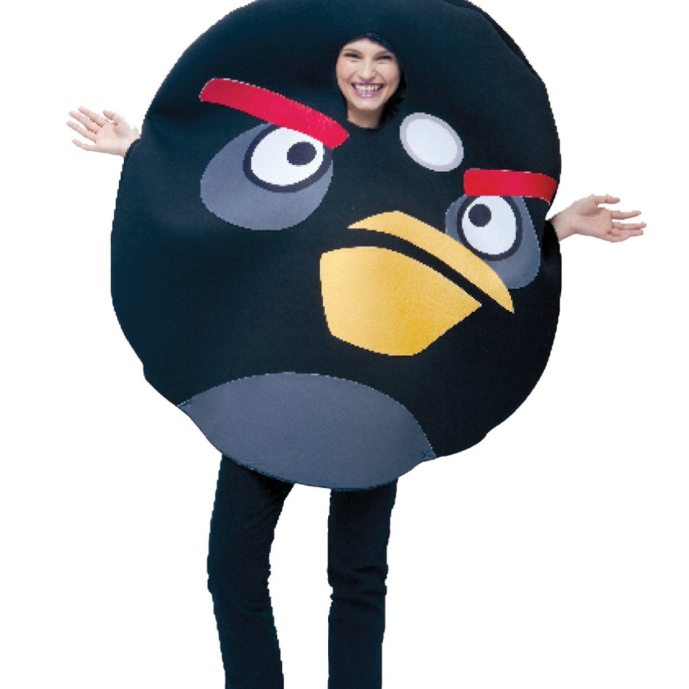 Angry Birds Black One Size Adult - YuppyCollections