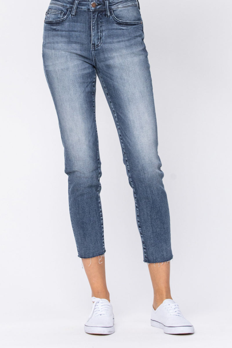 Raw Hem Relax Fit Jeans - YuppyCollections