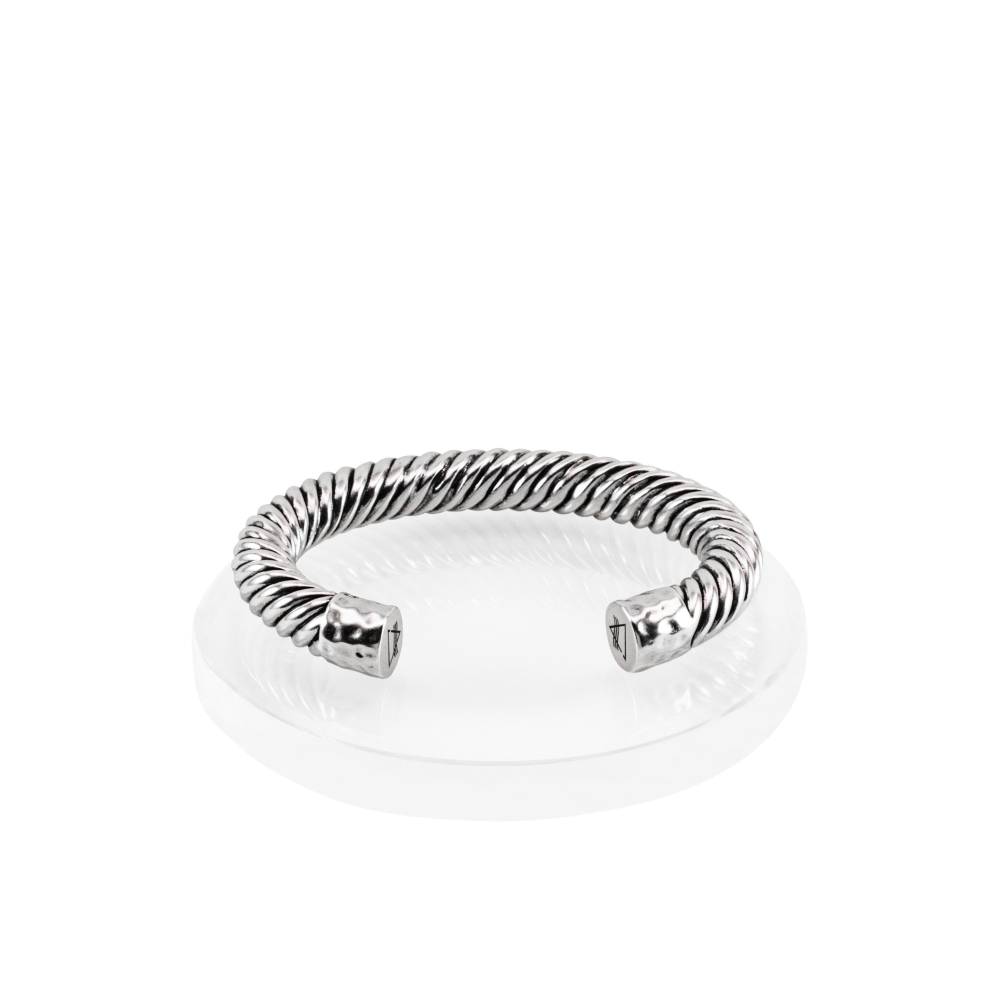 Atlantic Cable Cuff Bracelet - Silver - YuppyCollections