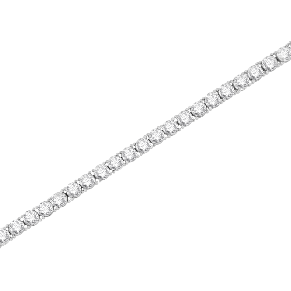 Sterling Silver 1ct. TDW Rose Cut Diamond Miracle Tennis Bracelet (I-J, I3) - YuppyCollections