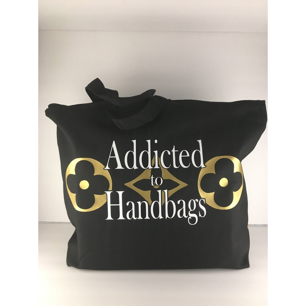 ADDICTED TO HANDBAGS TOTE BAG Black - YuppyCollections