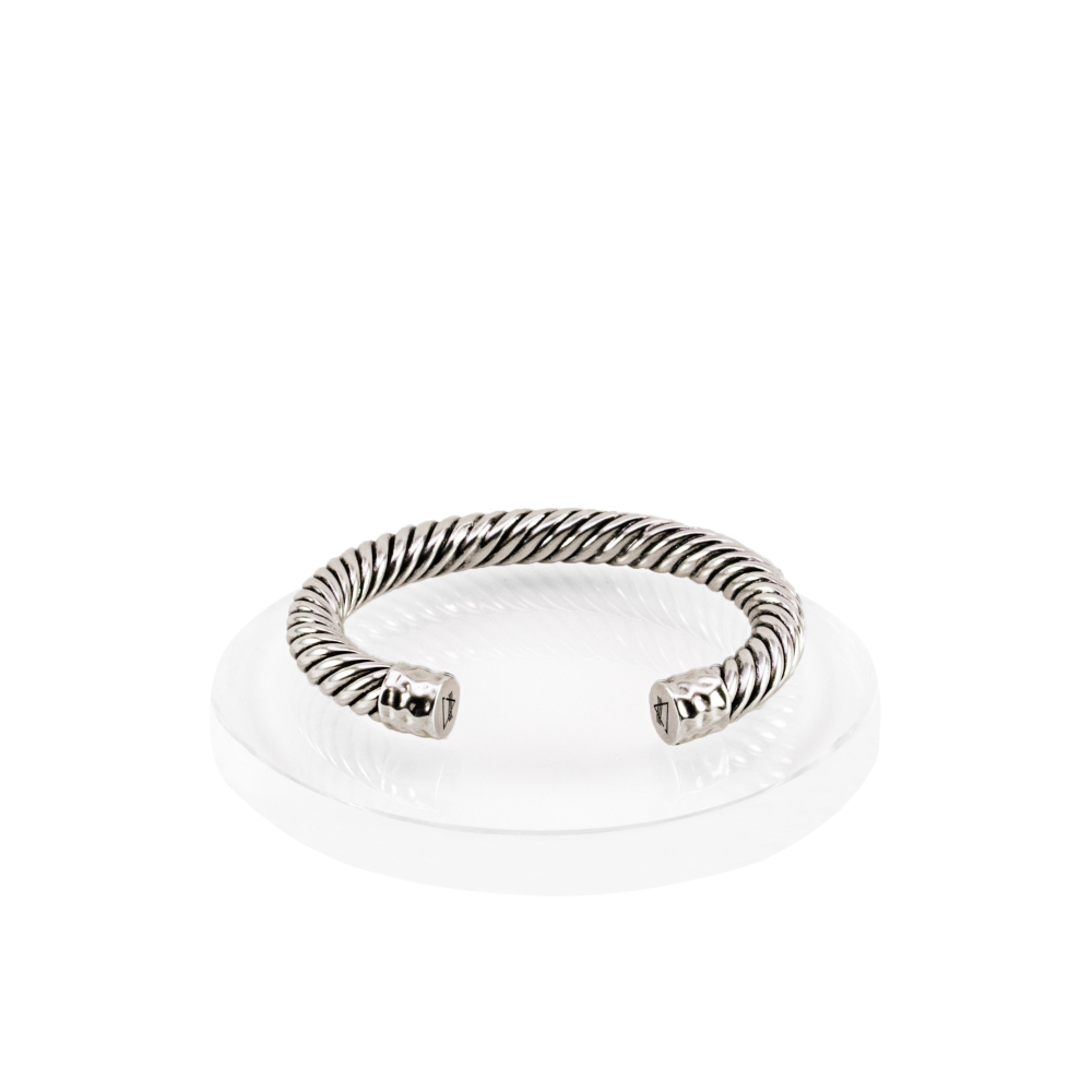 Atlantic Cable Cuff Bracelet - Silver - YuppyCollections