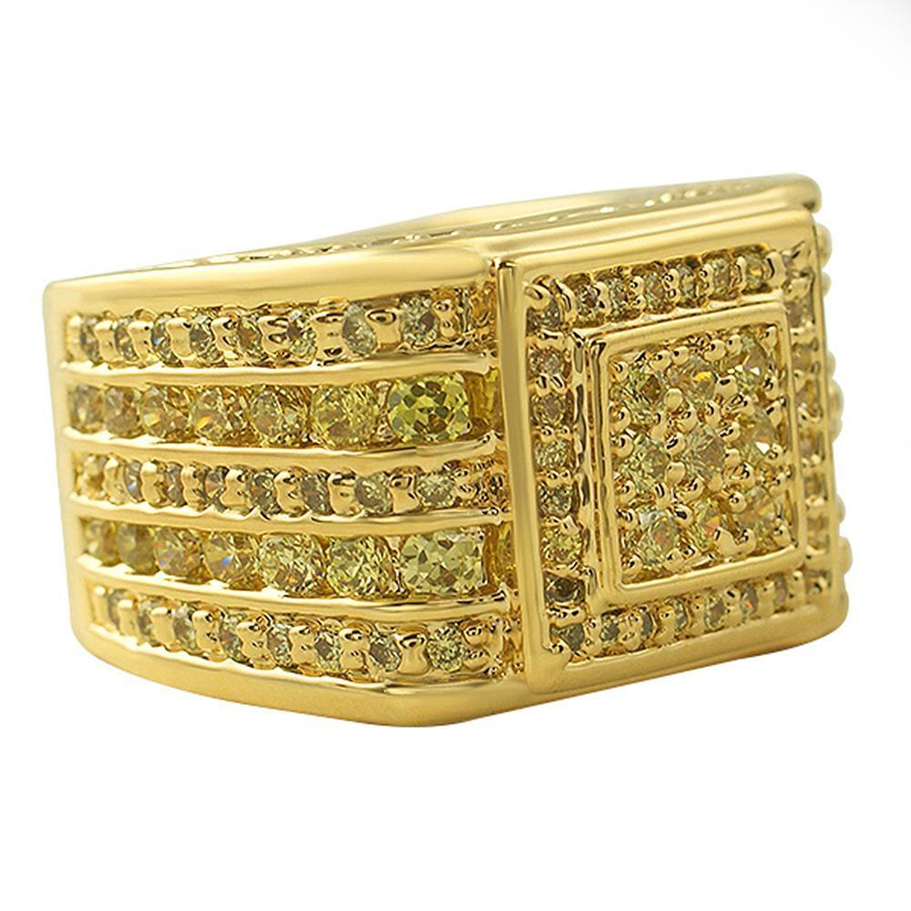 Godfather Canary Lemonade CZ Ring - YuppyCollections